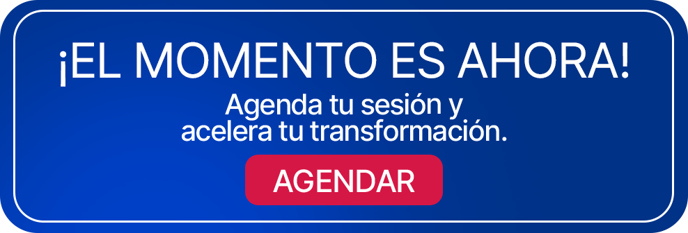 Botón de llamado a la acción para agendar una sesión y acelerar la transformación digital.