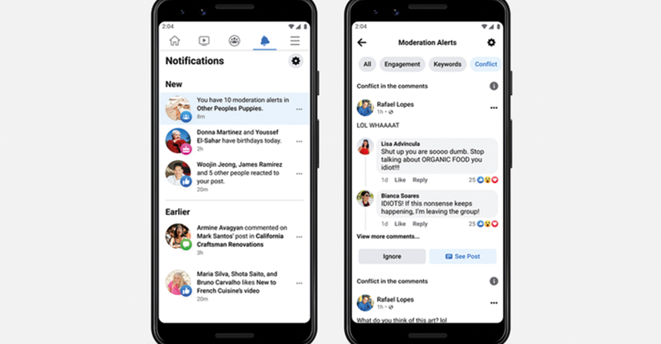 Herramientas de moderación de comentarios en redes sociales.
