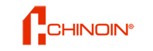 Logotipo de la empresa farmacéutica CHINOIN, con una cruz roja estilizada.