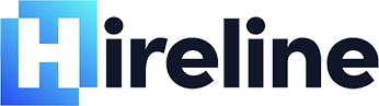 Logotipo de Hireline, una empresa de reclutamiento y talento tecnológico.
